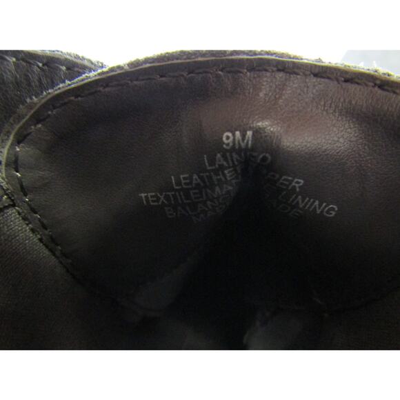 NINE WEST Womens Size 9 M Gray Leather Lace Up Wedge Ankle Fashion Boots Booties - Picture 10 of 11